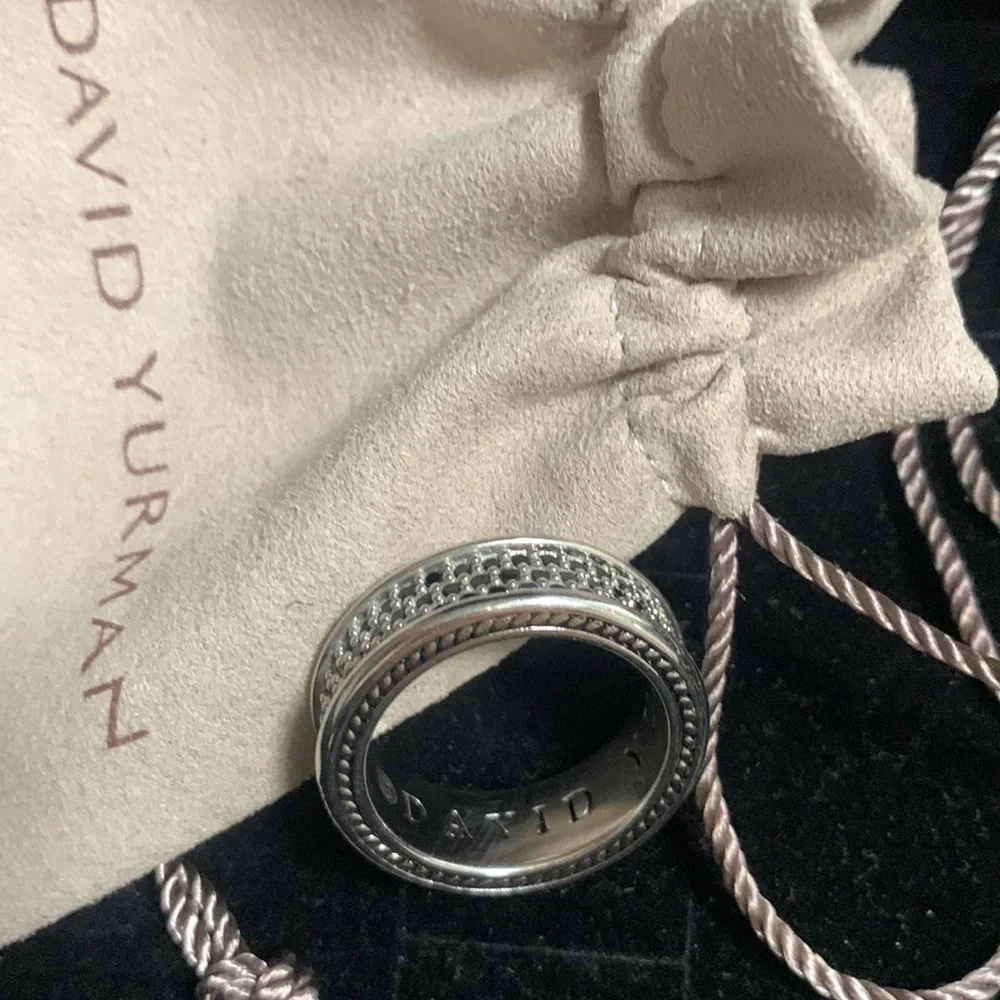 David Yurman Silver Men's Ring Size 11